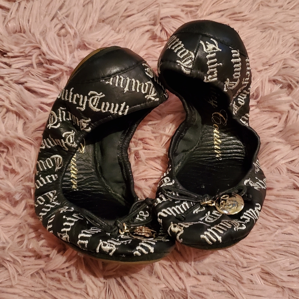 Juicy Couture Black Foldable Flats 6.5